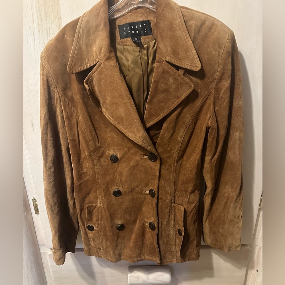 Finity Studio Leather Vintage Suede Lined Jacket … - image 1